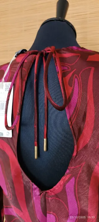 Vestido Retro Satinado Estampado