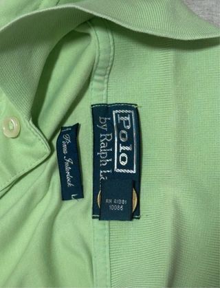 Polo Ralph Lauren verde menta Taglia M Logo Vintag