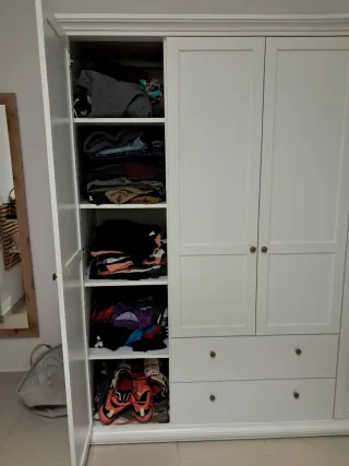 Armario blanco 4 puertas