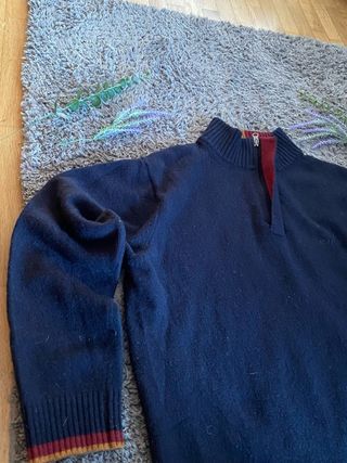 Camisola Tim Clássica Azul Meia-Lua Zip