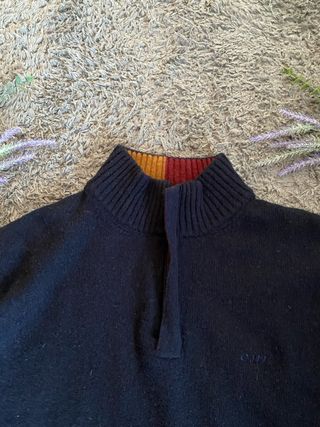 Camisola Tim Clássica Azul Meia-Lua Zip