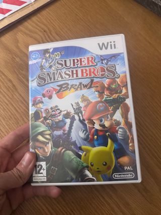 Pack SSB Brawl + Nunchuk + Wiimote negros