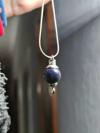 Colgante Plata 925 con piedra aventurina azul