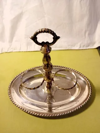 Aceitera y vinagrera baño plata