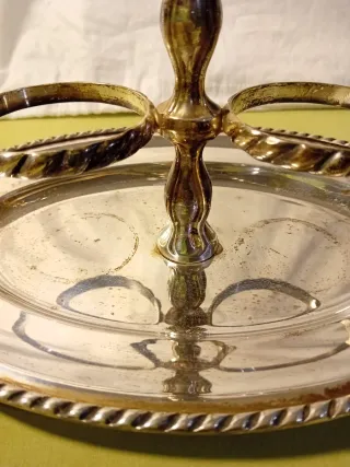 Aceitera y vinagrera baño plata