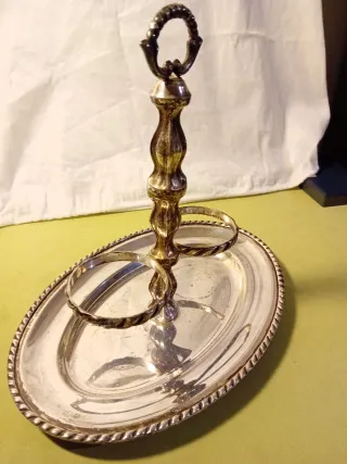 Aceitera y vinagrera baño plata