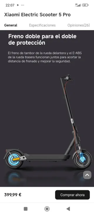 Patinete Eléctrico Xiaomi 5 Pro