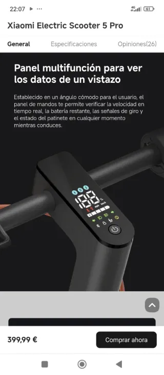 Patinete Eléctrico Xiaomi 5 Pro