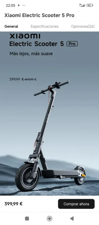 Patinete Eléctrico Xiaomi 5 Pro
