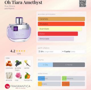 Eau de Parfum Oh Tiara Amethyst Rue Broca 100ml