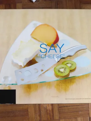 Tábua de queijo de vidro temperado