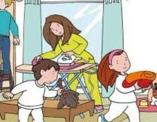 Cuidado de niños y tareas domésticas