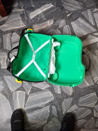 Maleta infantil verde 7-8 años