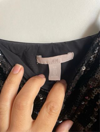 Vestido negro lentejuelas