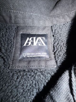 Chaqueta Zara Negra Talla L Borrego