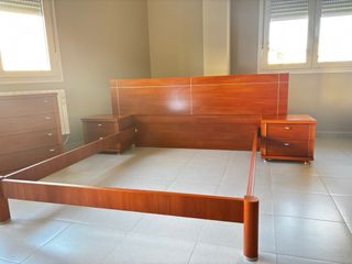 Dormitorio completo madera para cama de 150.