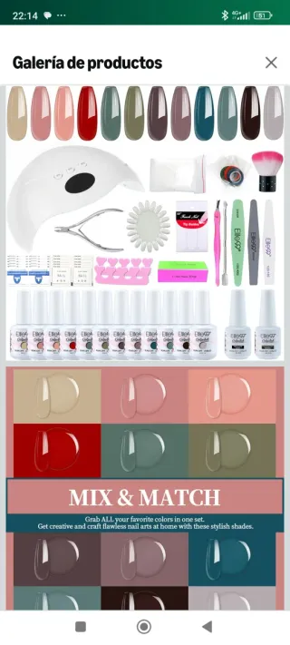 Lámpara UV LED Elle99 y set esmaltes gel