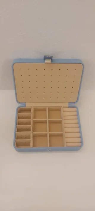 Portagioie blu e beige