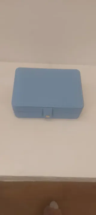 Portagioie blu e beige