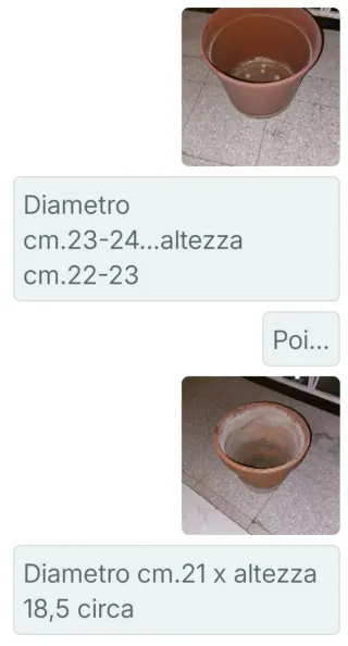 Set 4 vasi e vari sottovasi per piante