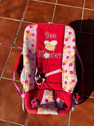 Hamaca Bebé Diseño Abeja y Flores