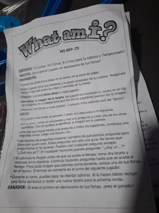Juego de mesa What am I?