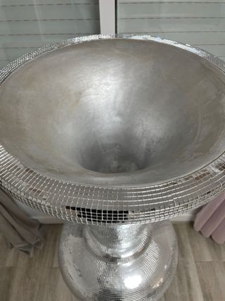 Jarrón Decorativo Plateado