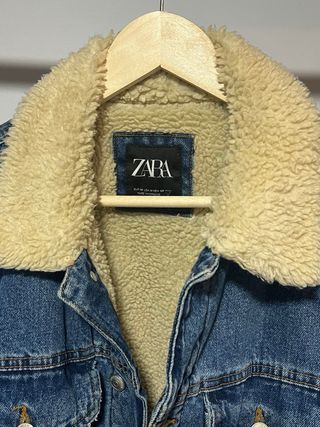 Chaqueta vaquera Zara borreguillo azul