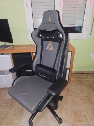 Silla Gaming Forgeon Acrux Gris Cuero