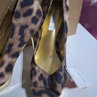 Tacones Mango Animal Print Talla 36
