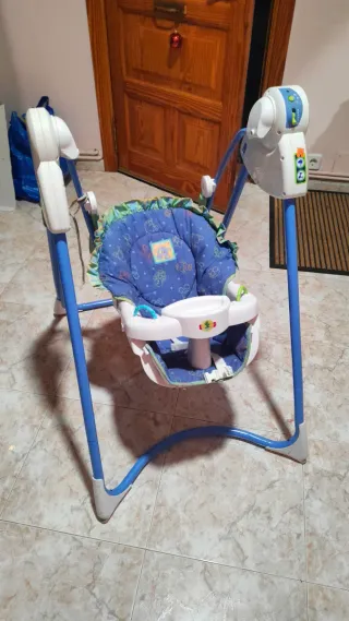 Columpio bebé azul