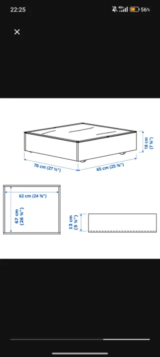 3 Cajónes Vardo de cama en negro descatalogado