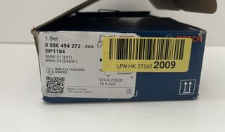 Pastilla de freno trasero, Bosch