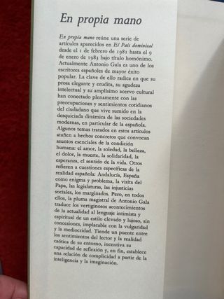En propia mano Antonio Gala