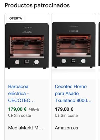 Horno Cecotec Txuletaco InfernoNUEVO NO NEGOCIABLE