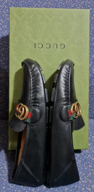 Zapatos Mocasines Gucci Leather Driver GG Tribanda