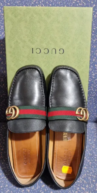 Zapatos Mocasines Gucci Leather Driver GG Tribanda