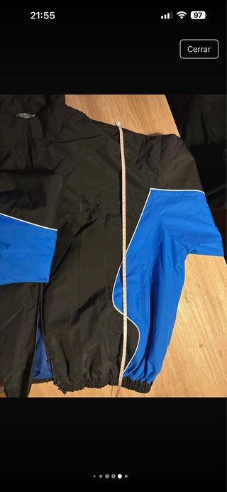 Cazadora Zara Hombre Negra y Azul