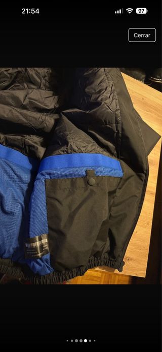 Cazadora Zara Hombre Negra y Azul