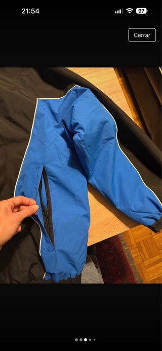 Cazadora Zara Hombre Negra y Azul