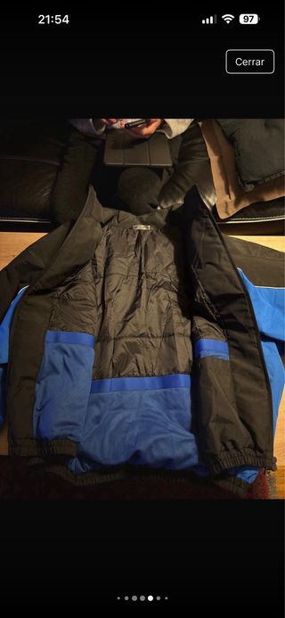 Cazadora Zara Hombre Negra y Azul