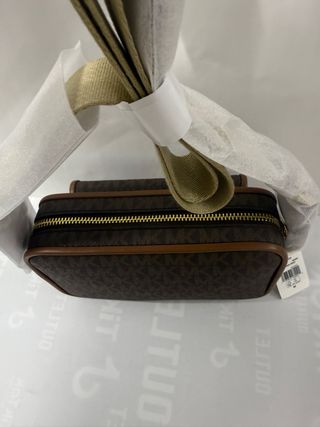 Bandolera Michael Kors Marrón y Dorada 20*8*12cm