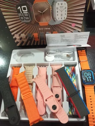 Reloj inteligente Smartwatch 10 en 1 con 10 coreas