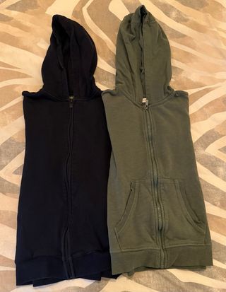 2 Sudaderas con cremallera Talla 12