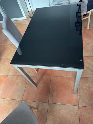 Mesa Comedor Cristal Negro