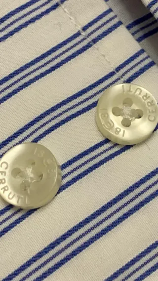 Camicia Cerruti Uomo Tg 41 Righe Blu