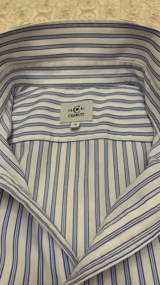 Camicia Cerruti Uomo Tg 41 Righe Blu