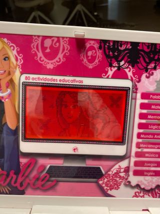 Ordenador Infantil Barbie Rosa y Blanco