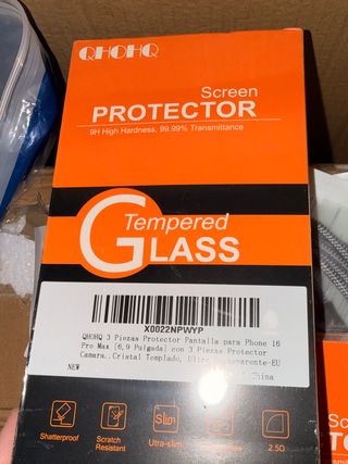 Pack 3 Protectores Pantalla iPhone 16 Pro Max