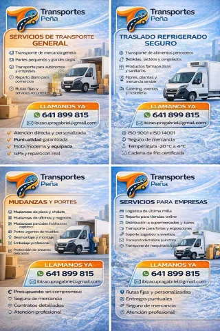 Transportes Peña | Mudanzas y transporte 24h